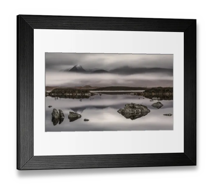Framed Print : Antiquity. Misty winter morning on Ranoch Moor Scotland Framed Print : Antiquity. Misty winter morning on Ranoch Moor Scotland