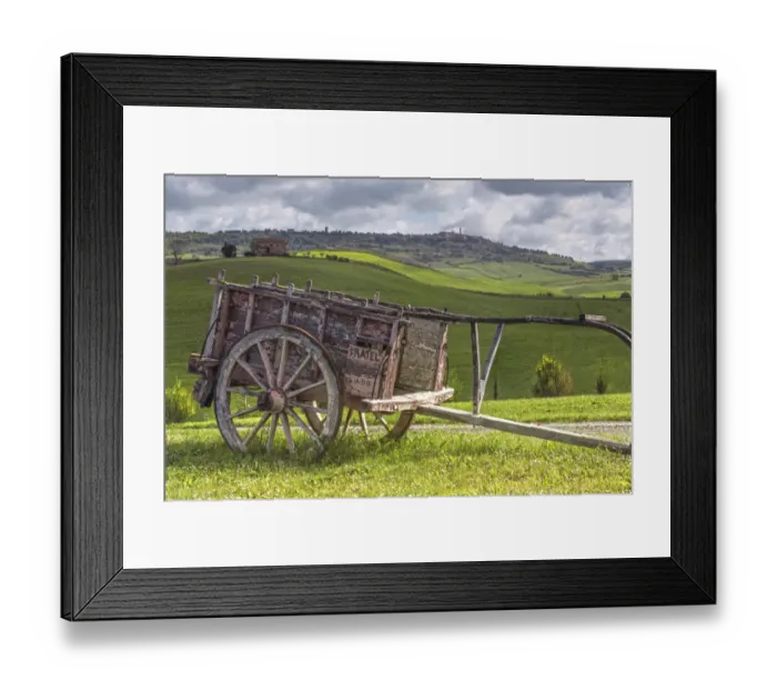 Framed Print : Tuscany Wooden Cart Framed Print : Tuscany Wooden Cart