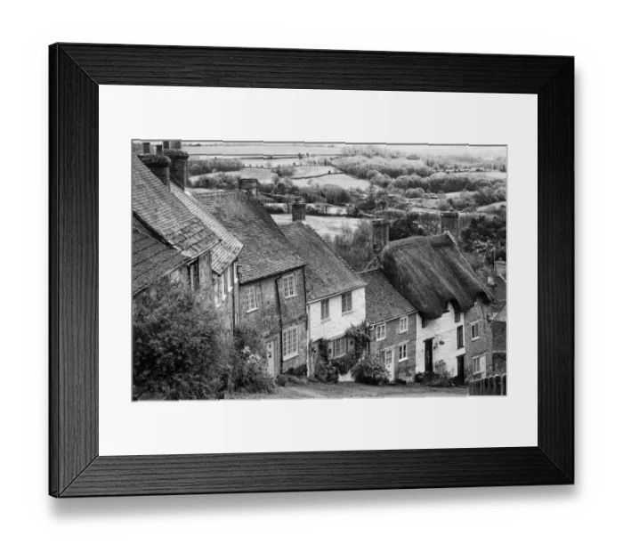 Framed Print : Old Times. Gold Hill Shaftsbury Summerset The Street made famous in the Hovis bread advert Framed Print : Old Times. Gold Hill Shaftsbury Summerset The Street made famous in the Hovis bread advert
