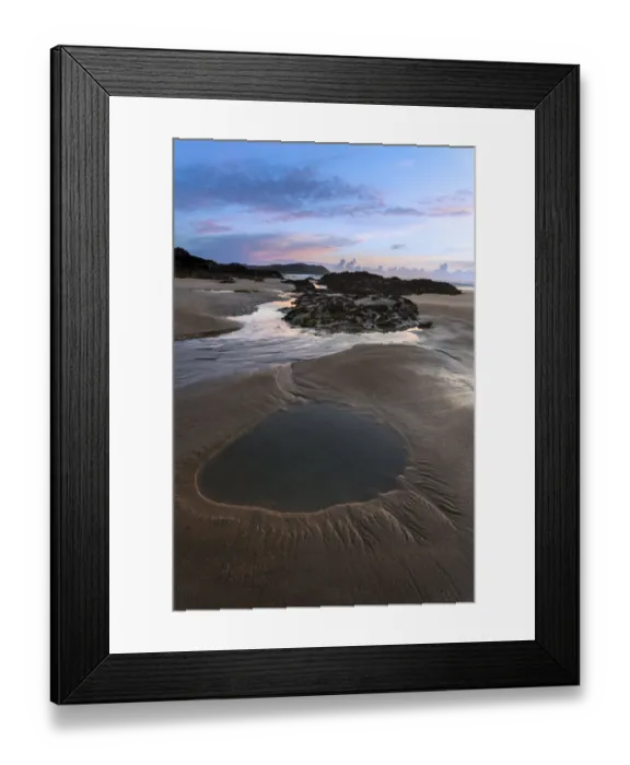 Framed Print : Salty. Beach at sunset Framed Print : Salty. Beach at sunset