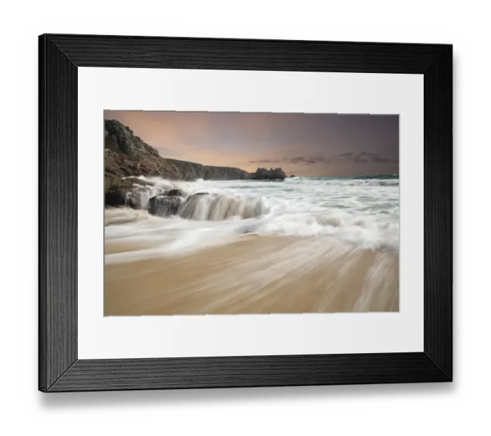 Framed Print : Seascape, Porthcurno beach Cornwall Framed Print : Seascape, Porthcurno beach Cornwall