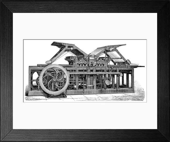 Framed Print : Double speed press Framed Print : Double speed press