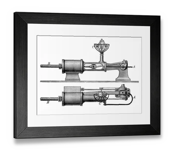 Framed Print : Parts on a steam engine Framed Print : Parts on a steam engine