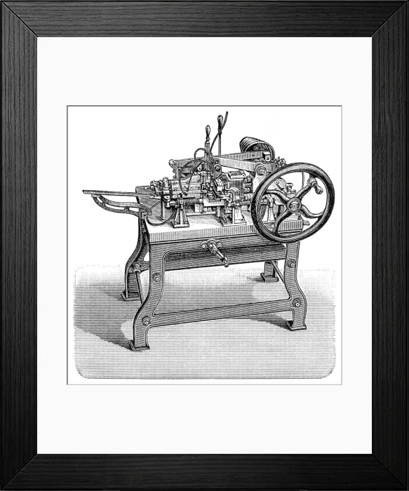 Framed Print : Complete casting machine from Kustermann & Co