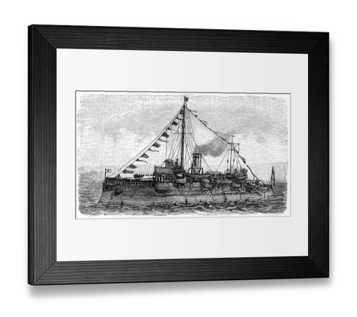 Framed Print : Modern chestnut tower ship Framed Print : Modern chestnut tower ship