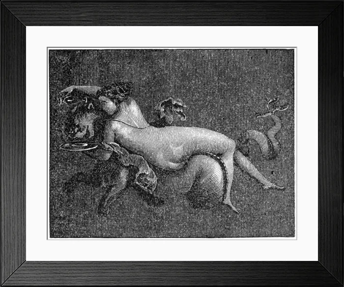 Framed Print : Pompeian wall painting Framed Print : Pompeian wall painting