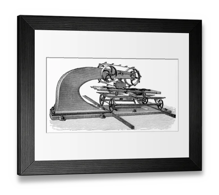Framed Print : Leather industry machine Framed Print : Leather industry machine