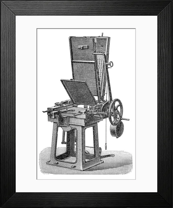 Framed Print : Matches making machine, loading machine Framed Print : Matches making machine, loading machine