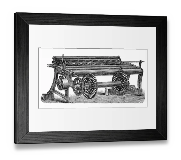 Framed Print : Textile manufacture machines Framed Print : Textile manufacture machines