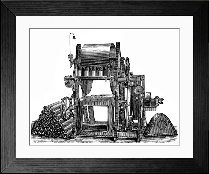 Framed Print : Taping machine Framed Print : Taping machine