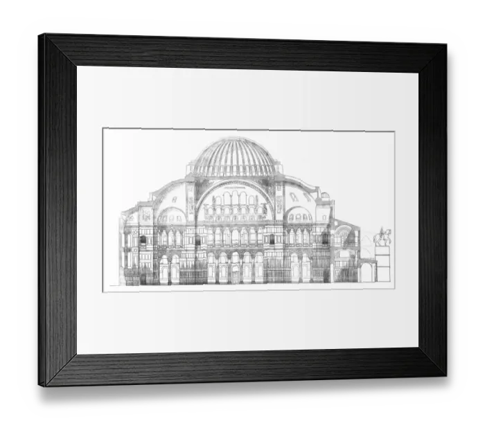 Framed Print : St. Sophia Church section Framed Print : St. Sophia Church section