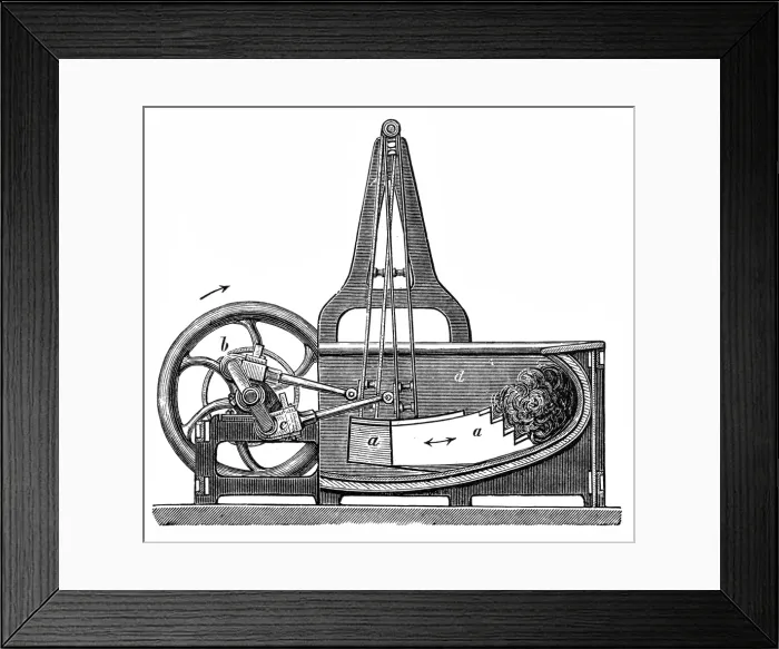 Framed Print : Finishing machine, crank fulling machine Framed Print : Finishing machine, crank fulling machine
