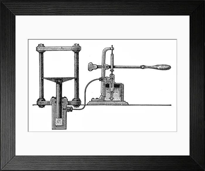Framed Print : Hydraulic press Framed Print : Hydraulic press