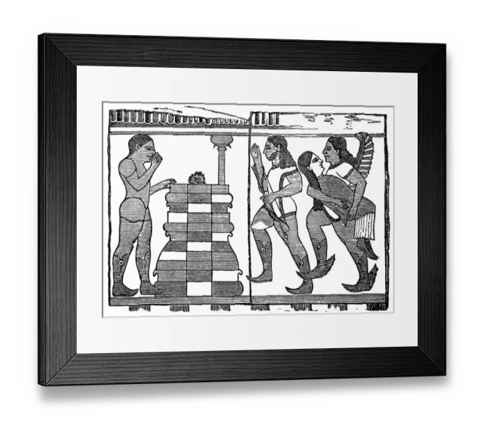 Framed Print : Painted clay slabs Framed Print : Painted clay slabs