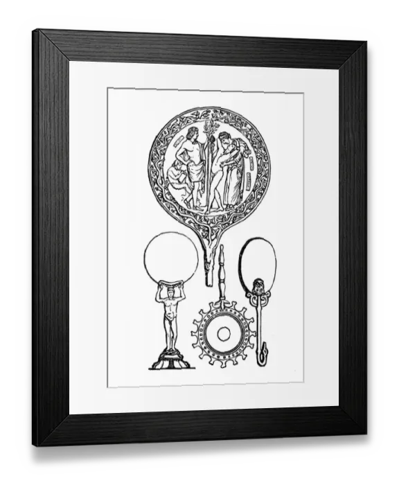 Framed Print : Hand mirror from Egypt Framed Print : Hand mirror from Egypt