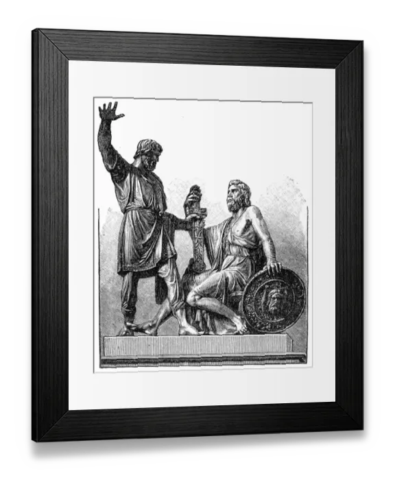 Framed Print : Monument to Minin and Pozharsky
