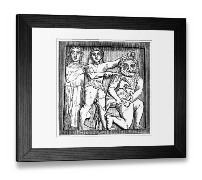 Framed Print : Temple C at Selinus, two metopes Framed Print : Temple C at Selinus, two metopes