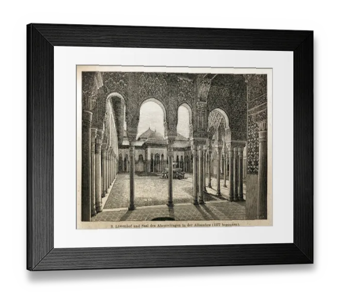 Framed Print : Court of the Lions, Alhambra, Spain