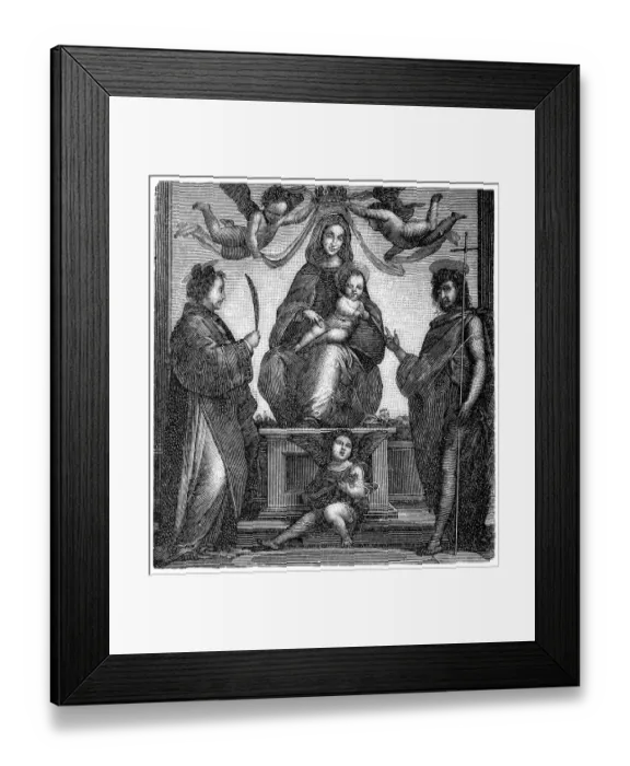 Framed Print : Bartholomew, Madonna with the child in the throne and saints Framed Print : Bartholomew, Madonna with the child in the throne and saints