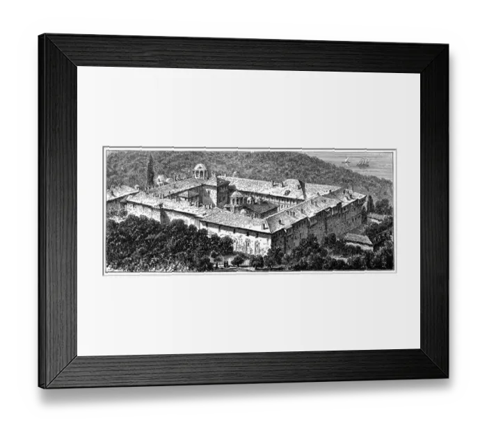 Framed Print : Monastery of Xeropotamou on Mount Athos Framed Print : Monastery of Xeropotamou on Mount Athos