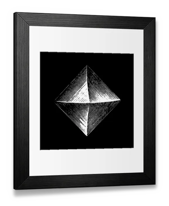 Framed Print : Natural crystal forms of the diamond Framed Print : Natural crystal forms of the diamond