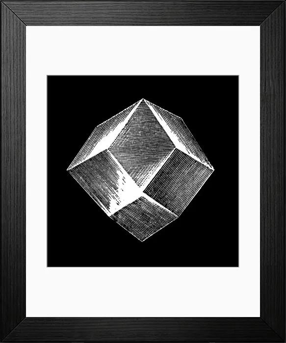 Framed Print : Natural crystal forms of the diamond Framed Print : Natural crystal forms of the diamond