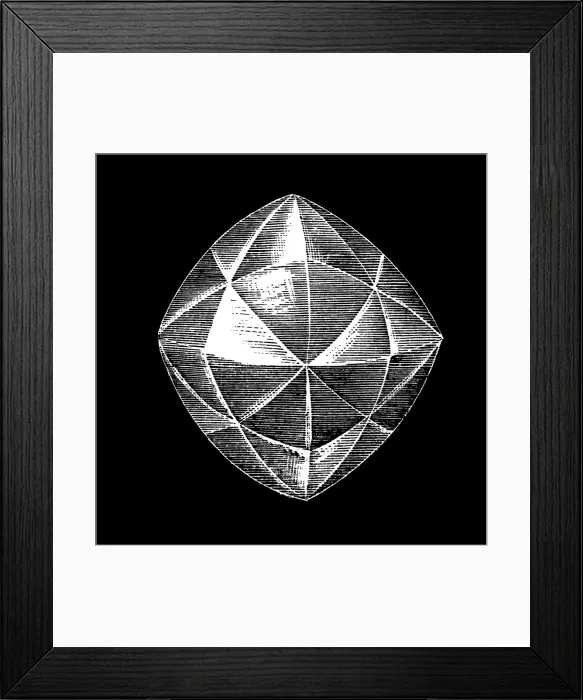Framed Print : Natural crystal forms of the diamond Framed Print : Natural crystal forms of the diamond