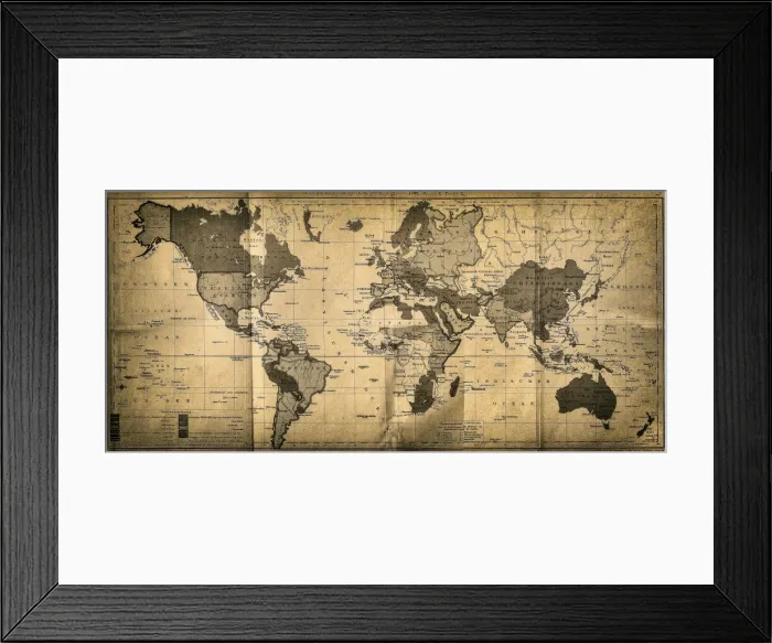 Framed Print : The World map Framed Print : The World map