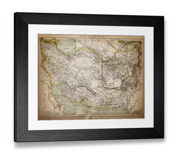 Framed Print : Map of West Asia Framed Print : Map of West Asia