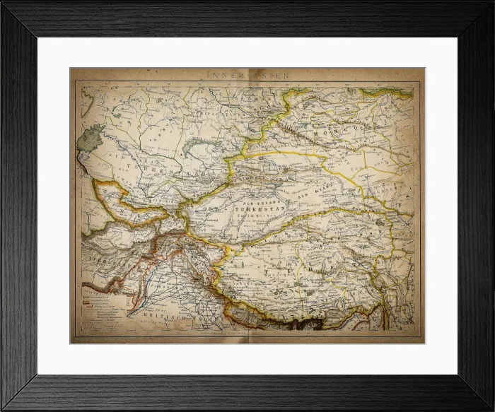 Framed Print : Map of inner Asia Framed Print : Map of inner Asia