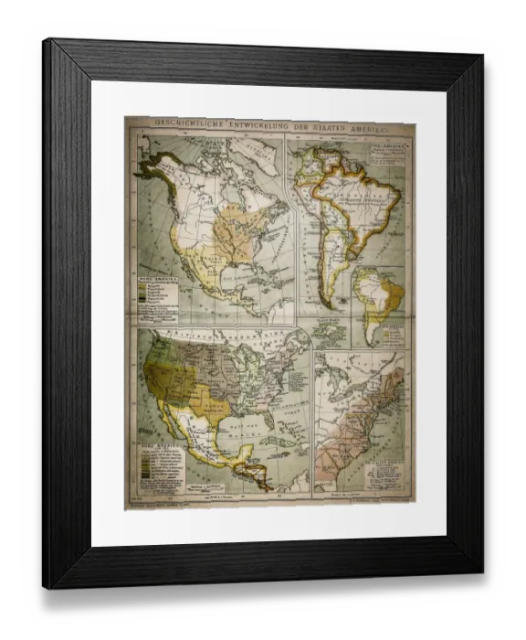 Framed Print : United States of America map Framed Print : United States of America map