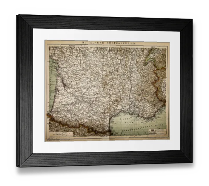 Framed Print : Central and Southern France Framed Print : Central and Southern France