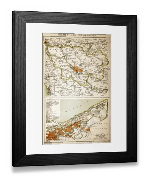 Framed Print : Bremen and Bremerhaven Framed Print : Bremen and Bremerhaven