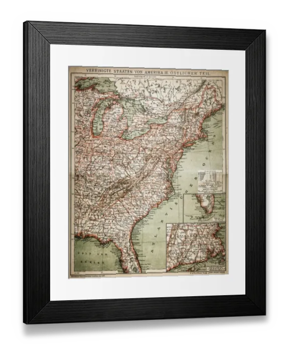Framed Print : United States of America, eastern part