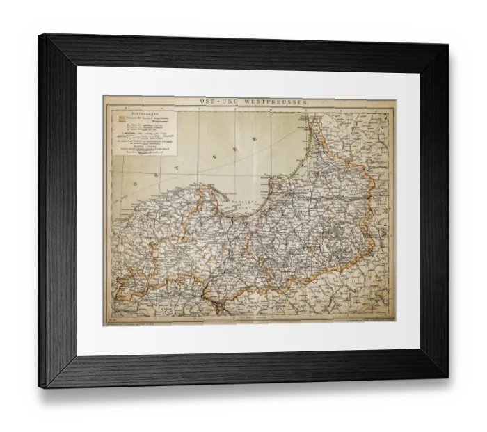 Framed Print : Prussia. Antique illustration of a East-West West Prussia Framed Print : Prussia. Antique illustration of a East-West West Prussia