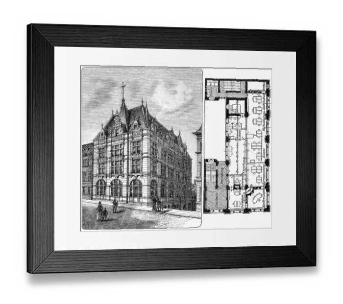Framed Print : Bohemian Union Bank in Reichenberg in Bohemia Framed Print : Bohemian Union Bank in Reichenberg in Bohemia