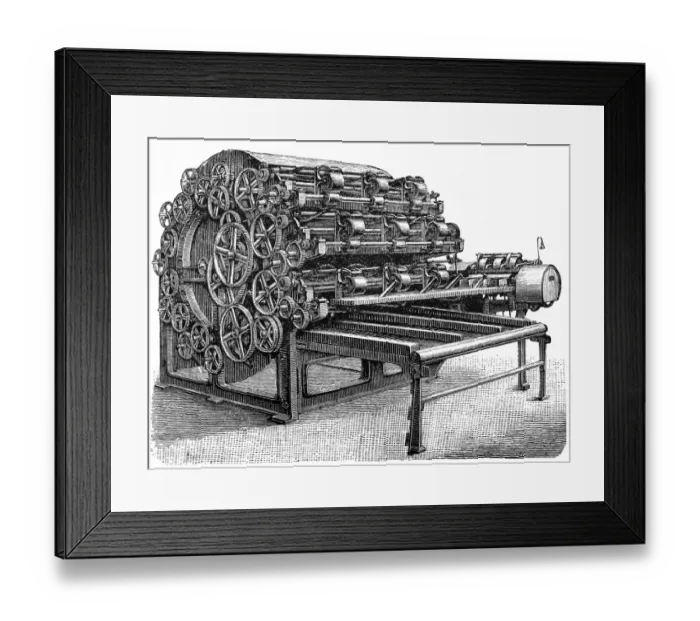 Framed Print : Linen industry maschine Framed Print : Linen industry maschine