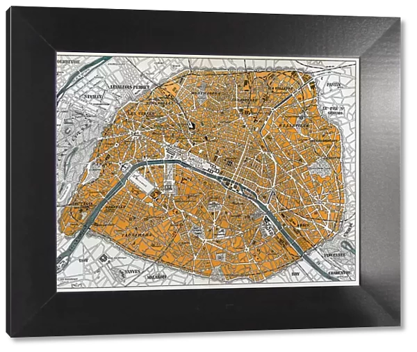 City map of Paris