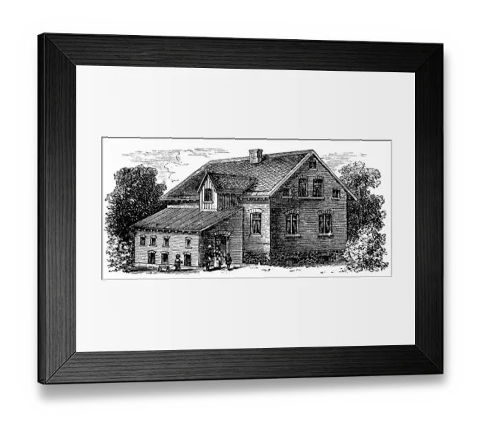 Framed Print : Residential house for two families in Bielefeld Framed Print : Residential house for two families in Bielefeld