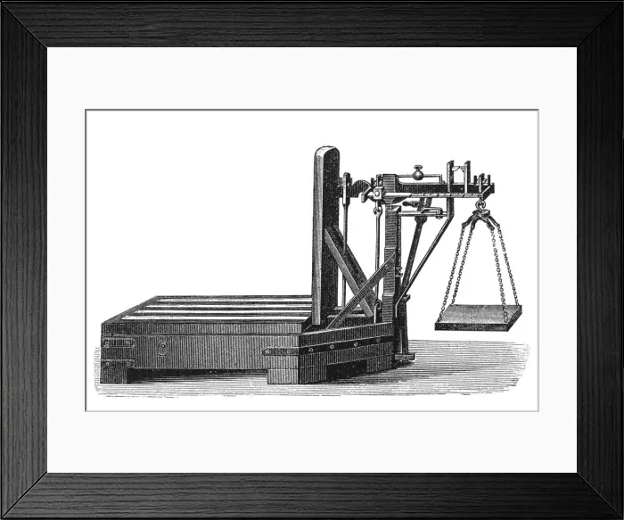 Framed Print : Scale. Antique illustration of a scale Framed Print : Scale. Antique illustration of a scale