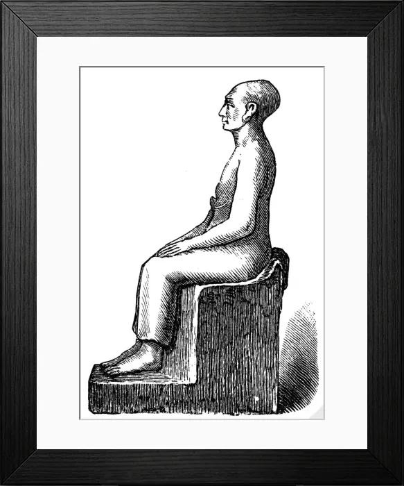 Framed Print : Seated statue of a man Framed Print : Seated statue of a man
