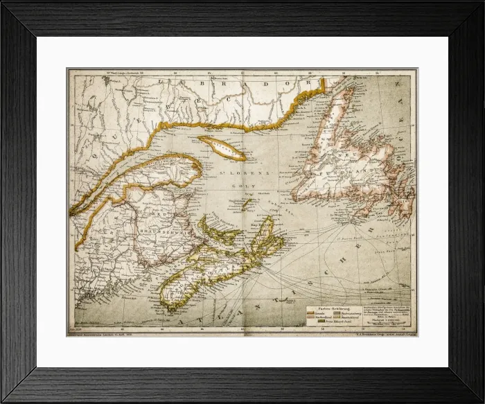 Framed Print : Eastern Canada and Newfoundland Framed Print : Eastern Canada and Newfoundland