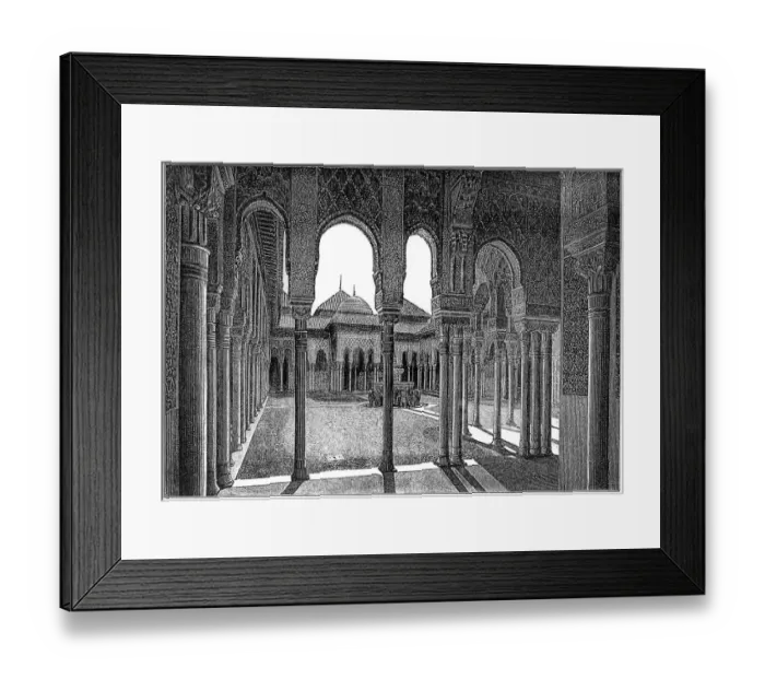 Framed Print : Court of the Lions, Alhambra, Spain Framed Print : Court of the Lions, Alhambra, Spain