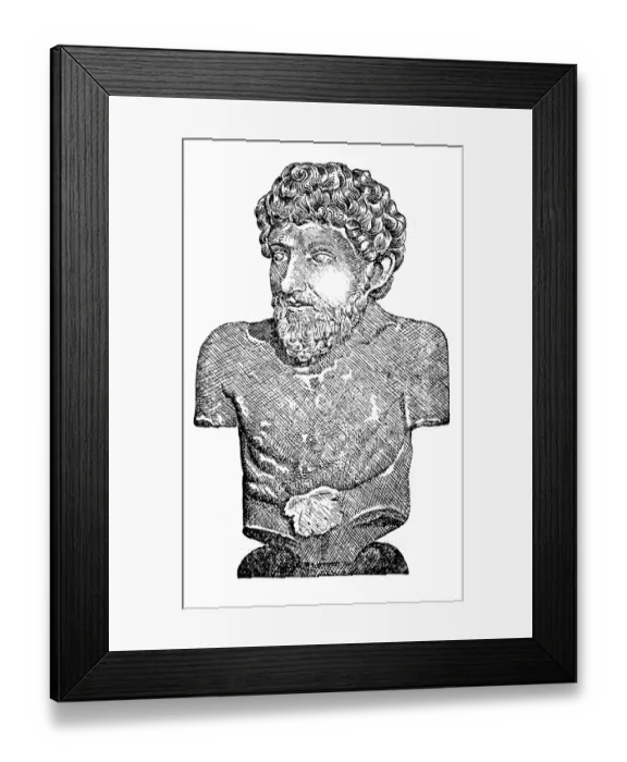 Framed Print : Aesop, an ancient Greek fabulist and story teller (620a'564 BC) Framed Print : Aesop, an ancient Greek fabulist and story teller (620a'564 BC)