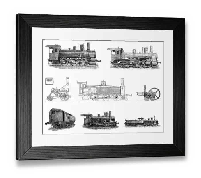 Framed Print : Locomotive set Framed Print : Locomotive set
