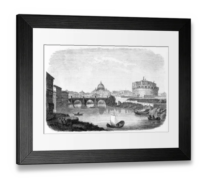 Framed Print : Sant Angelo Castle and Bridge, Rome Framed Print : Sant Angelo Castle and Bridge, Rome