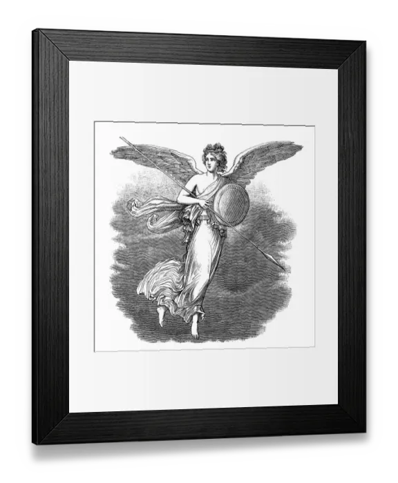 Framed Print : Victoria. Antique illustration of a goddess Victoria Framed Print : Victoria. Antique illustration of a goddess Victoria