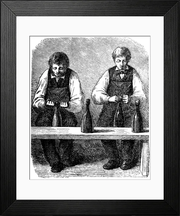 Framed Print : Closing bottles with wire Framed Print : Closing bottles with wire