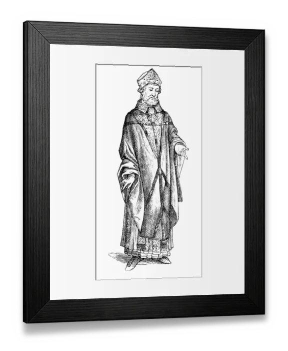 Framed Print : Chasuble. Antique illustration of a chasuble Framed Print : Chasuble. Antique illustration of a chasuble