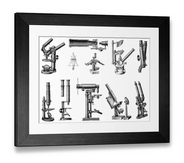 Framed Print : Microscopes Framed Print : Microscopes